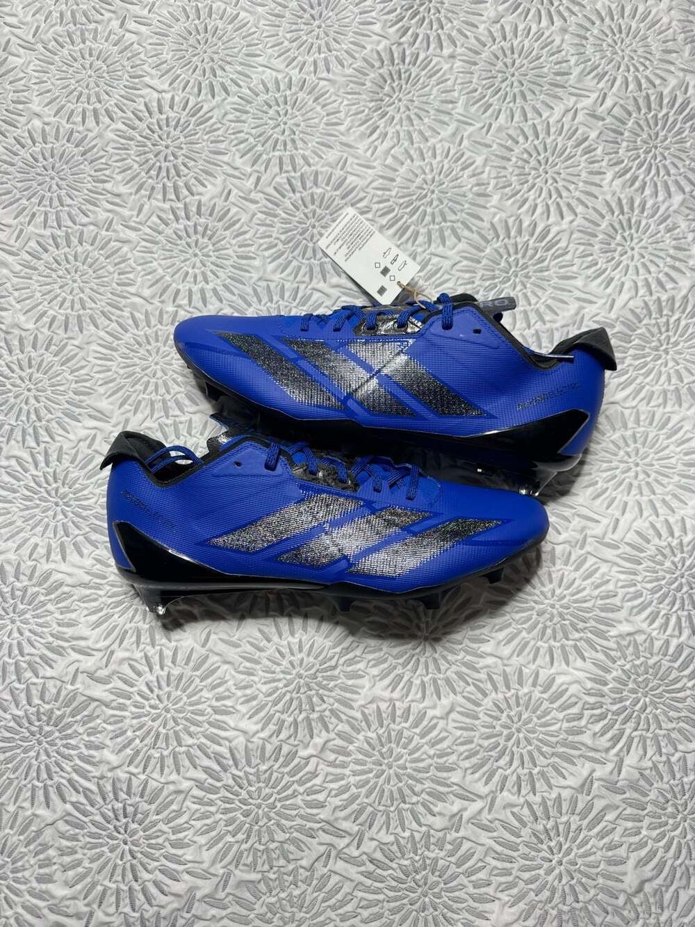 Adidas Adizero Electric II Football Cleats Blue Black JH8745 Men's Size 12